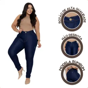 Cintura Alta Plus Size Feminino