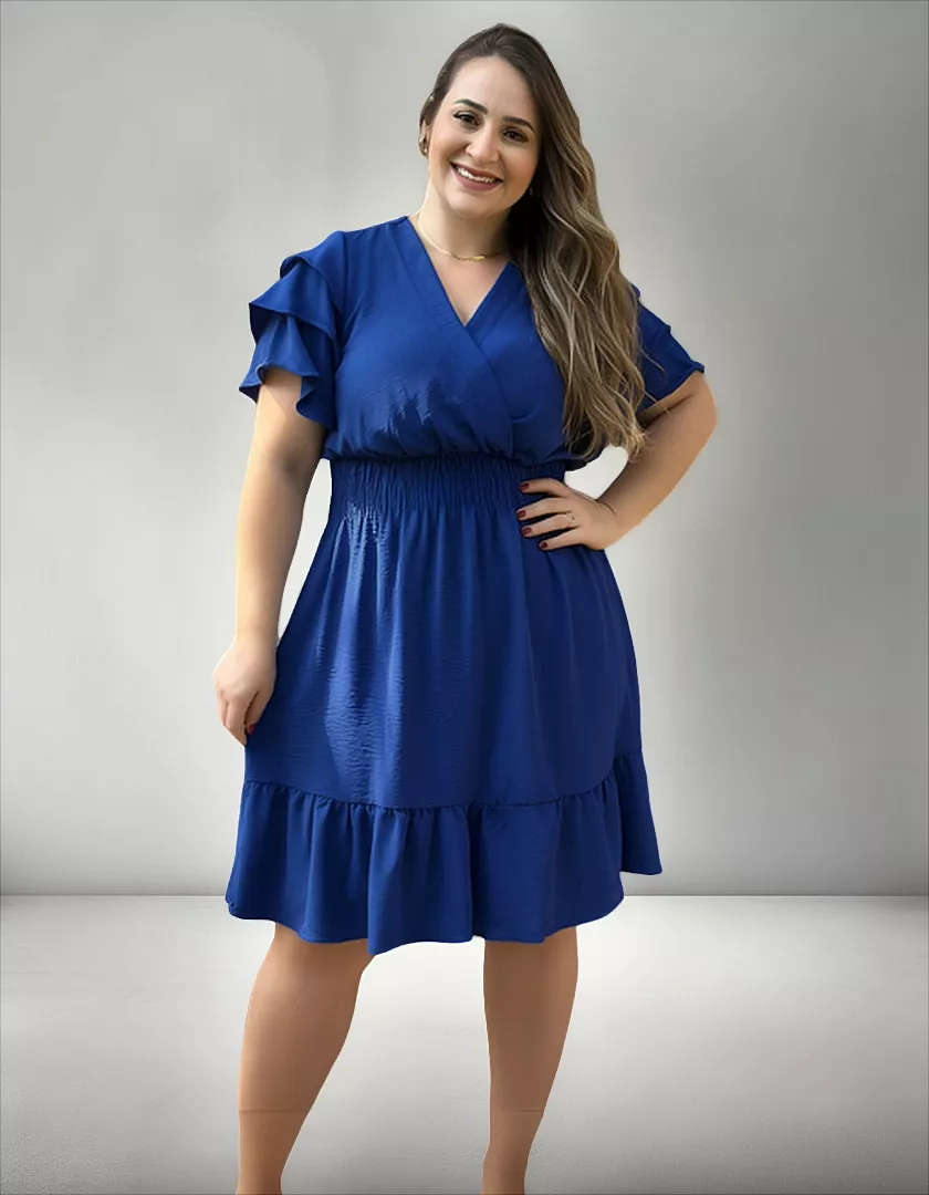 Vestido Plus Size Verão Babados